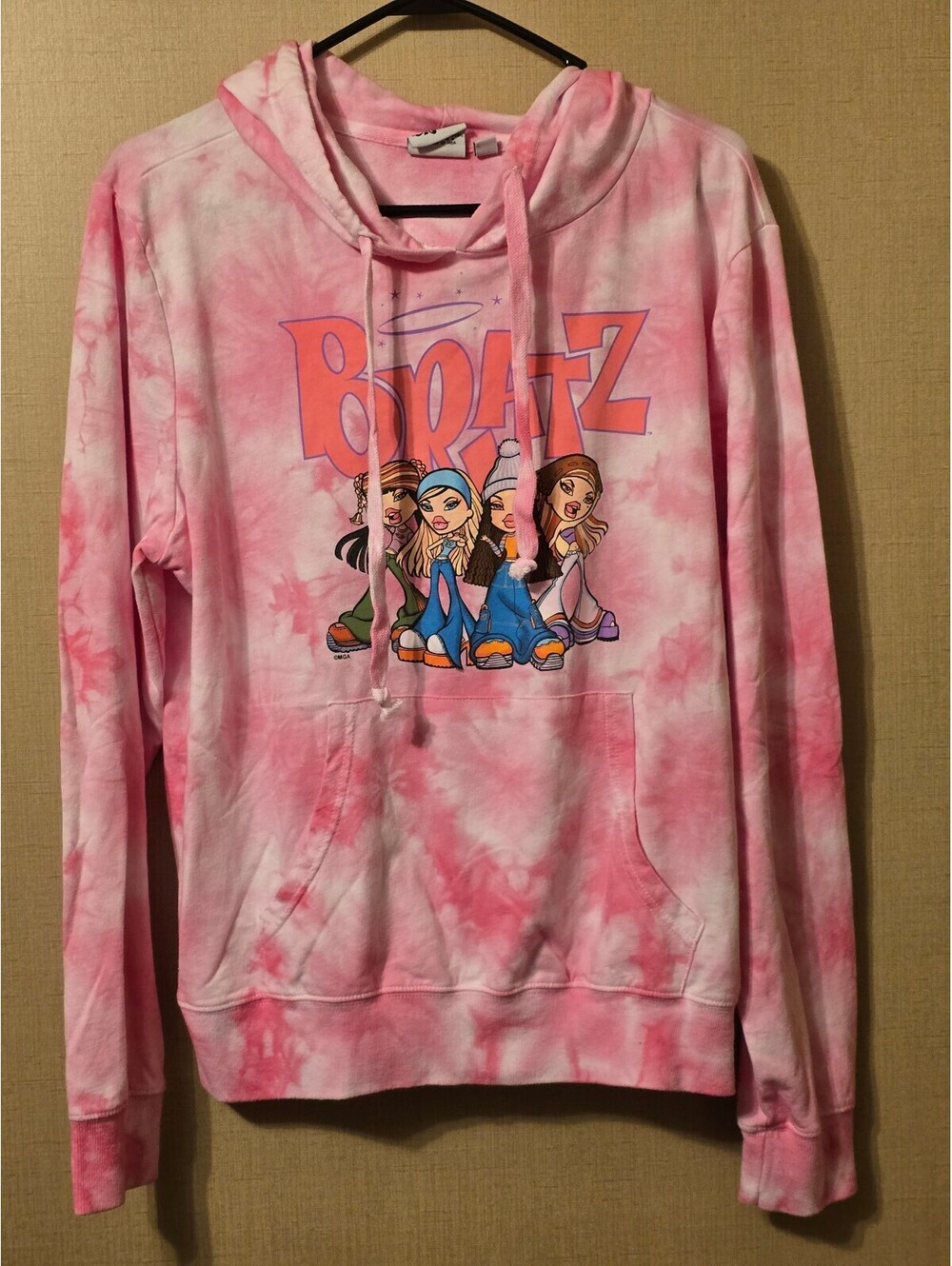 Hot Topic x Bratz Characters Group Pink Tie-Dye Hoodie Pullover - Women's MD